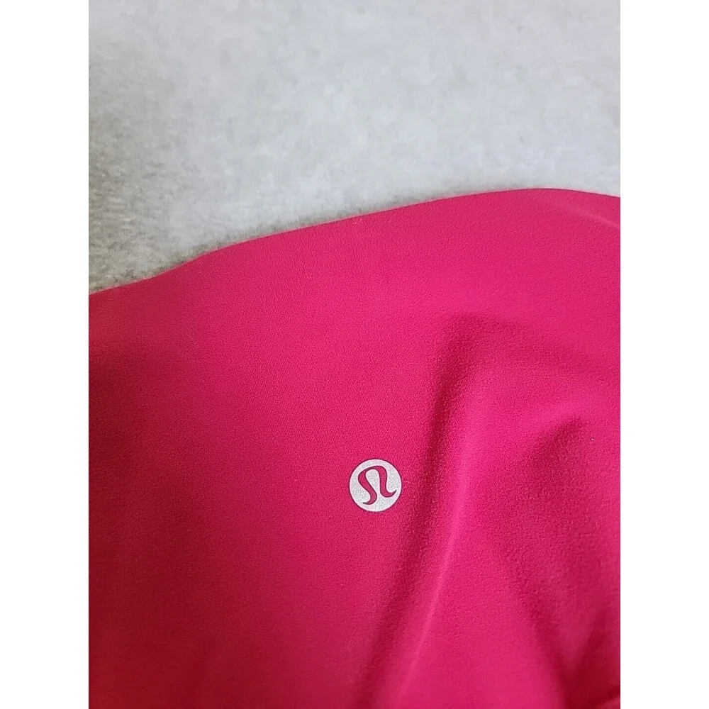 Lululemon Leggings Womens 4 30x21 Cropped‎ Hot Pink Athletic Running Stretch - Picture 2 of 10